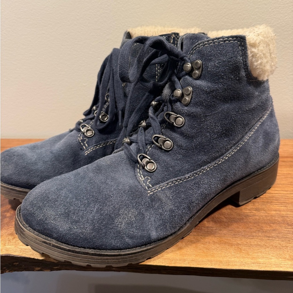 Women's Blue Suede Naturalizer Ankle Boots